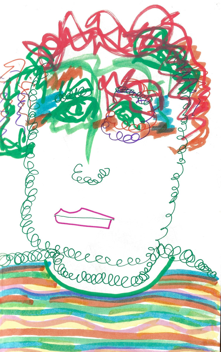 2025 | SELF PORTRAITS | MARKER ON PAPER, 8.5 x 5 IN | Joshua Cornelis