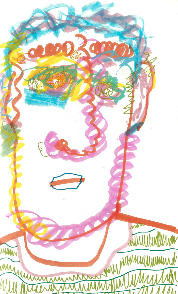 2025 | SELF PORTRAITS | MARKER ON PAPER, 8.5 x 5 IN | Joshua Cornelis