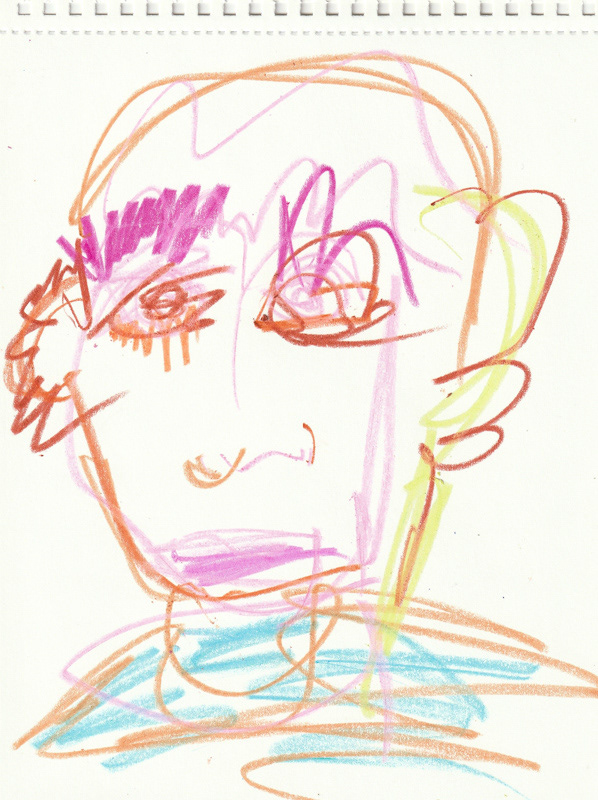 Self Portrait, 2020. Crayon on paper, 8.5 x 11 in. 