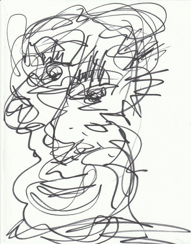 Self Portrait, 2019. Permanent maker on paper, 8.5 x 11 in. 