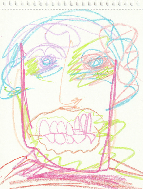 Self Portrait, 2020. Crayon on paper, 8.5 x 11 in. 