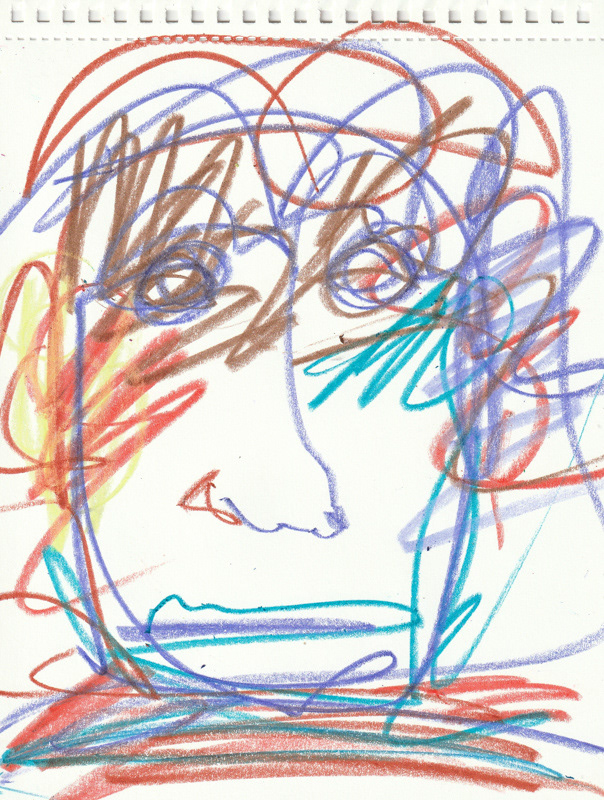 Self Portrait, 2020. Crayon on paper, 8.5 x 11 in. 