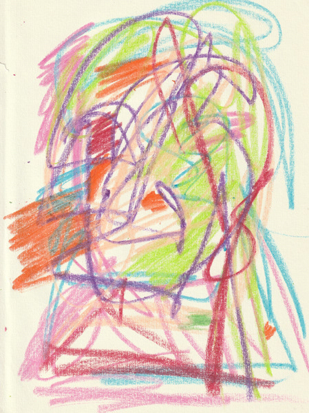 Self Portrait, 2018. Crayon on paper, 8.5 x 11 in. 