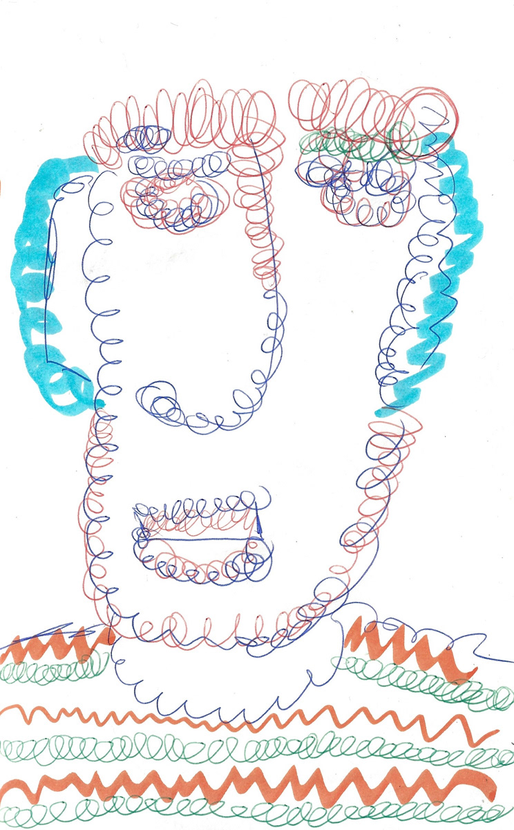 2025 | SELF PORTRAITS | MARKER ON PAPER, 8.5 x 5 IN | Joshua Cornelis