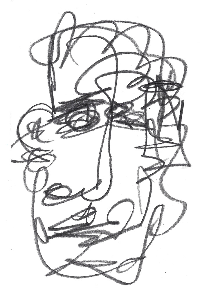 2024 | SELF PORTRAIT | GRAPHITE ON PAPER, 3 X 5 IN | Joshua Cornelis 