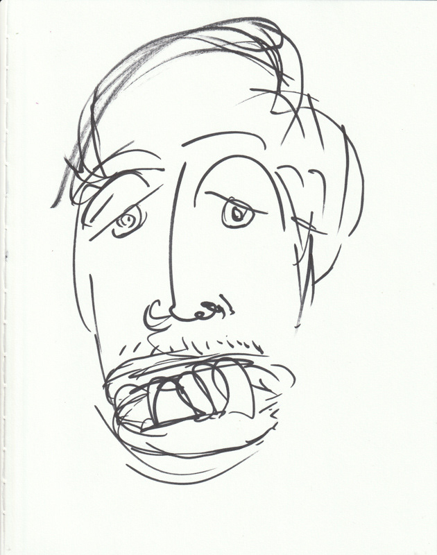 Self Portrait, 2019. Permanent maker on paper, 8.5 x 11 in. 