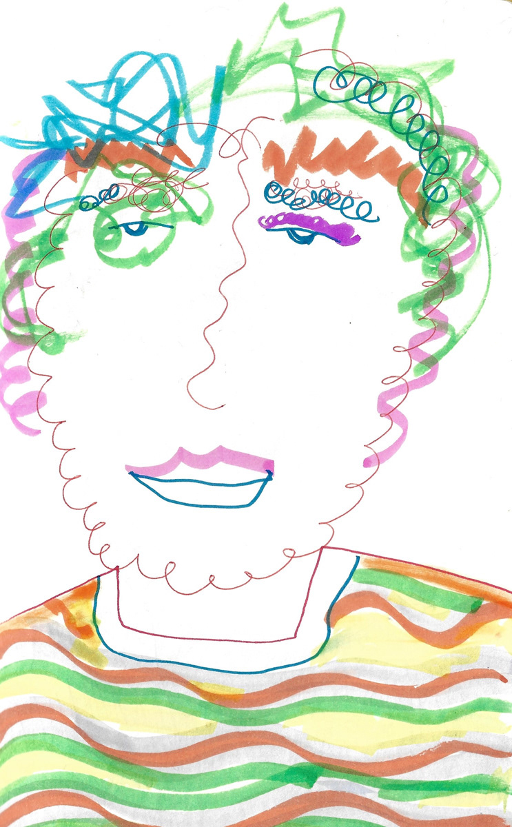 2025 | SELF PORTRAITS | MARKER ON PAPER, 8.5 x 5 IN | Joshua Cornelis