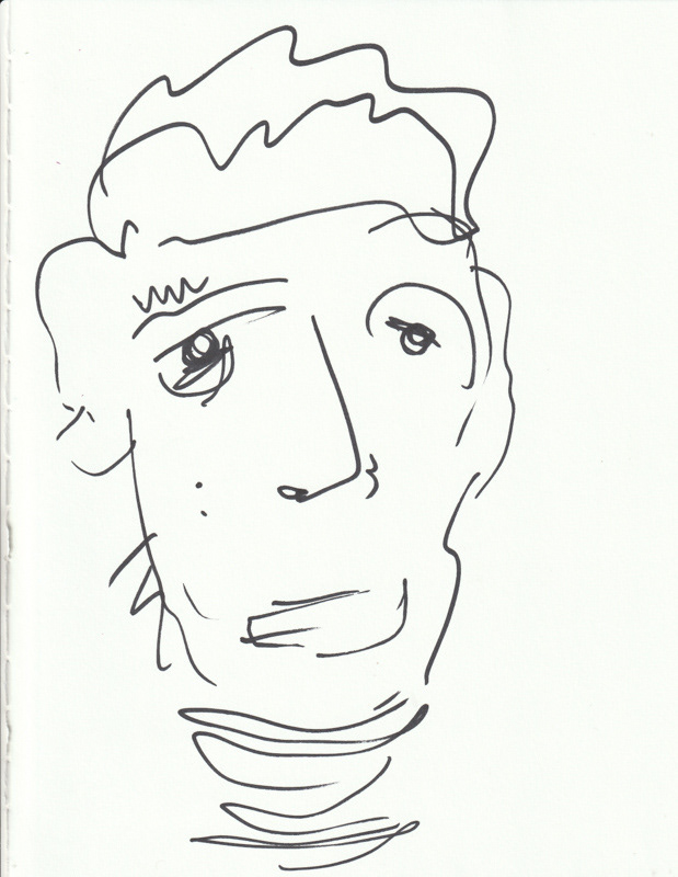 Self Portrait, 2019. Permanent maker on paper, 8.5 x 11 in. 