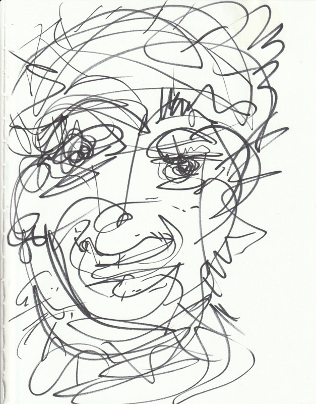 Self Portrait, 2019. Permanent maker on paper, 8.5 x 11 in. 