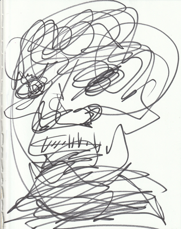 Self Portrait, 2019. Permanent maker on paper, 8.5 x 11 in. 