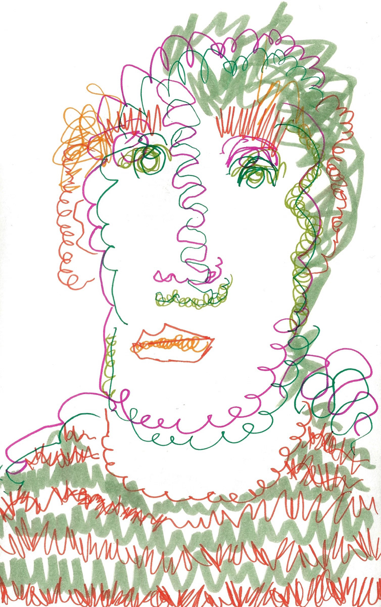 2025 | SELF PORTRAITS | MARKER ON PAPER, 8.5 x 5 IN | Joshua Cornelis