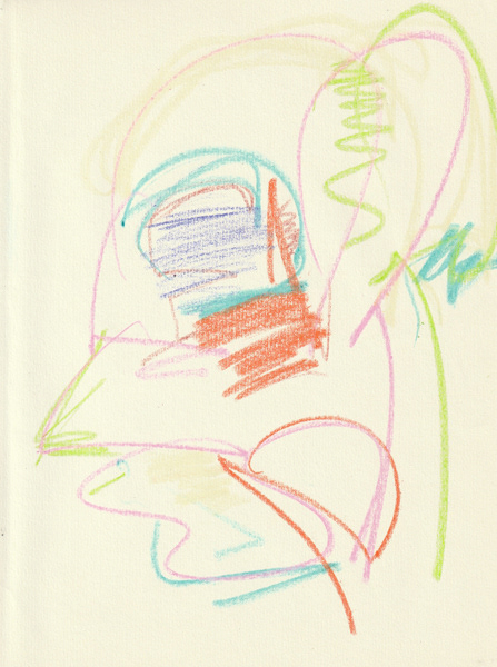 Self Portrait, 2018. Crayon on paper, 8.5 x 11 in. 