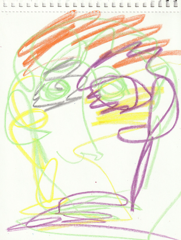 Self Portrait, 2020. Crayon on paper, 8.5 x 11 in. 