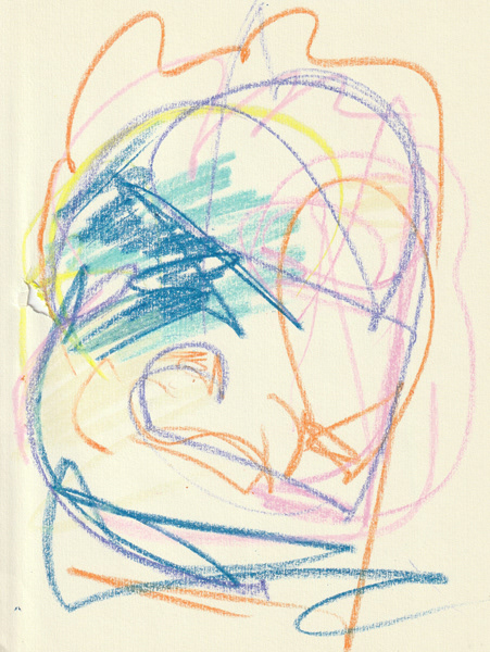 Self Portrait, 2018. Crayon on paper, 8.5 x 11 in. 