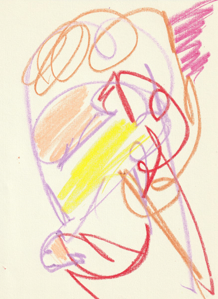 Self Portrait, 2018. Crayon on paper, 8.5 x 11 in. 