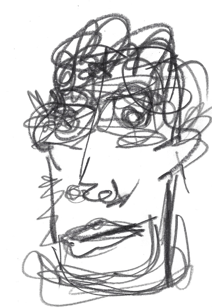 2024 | SELF PORTRAIT | GRAPHITE ON PAPER, 3 X 5 IN | Joshua Cornelis 