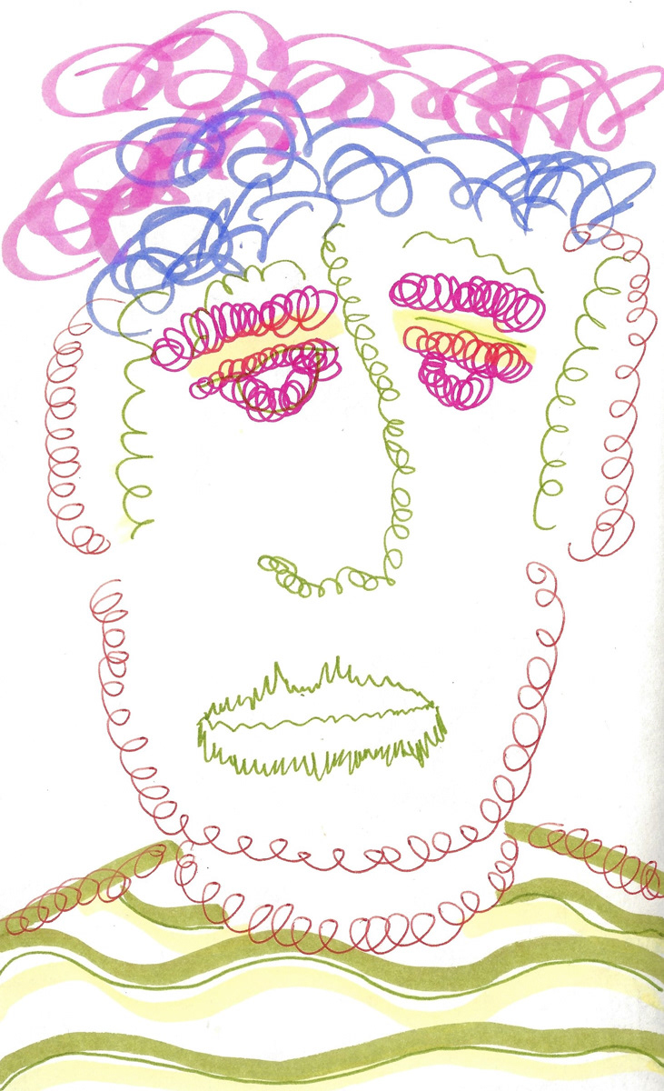 2025 | SELF PORTRAITS | MARKER ON PAPER, 8.5 x 5 IN | Joshua Cornelis