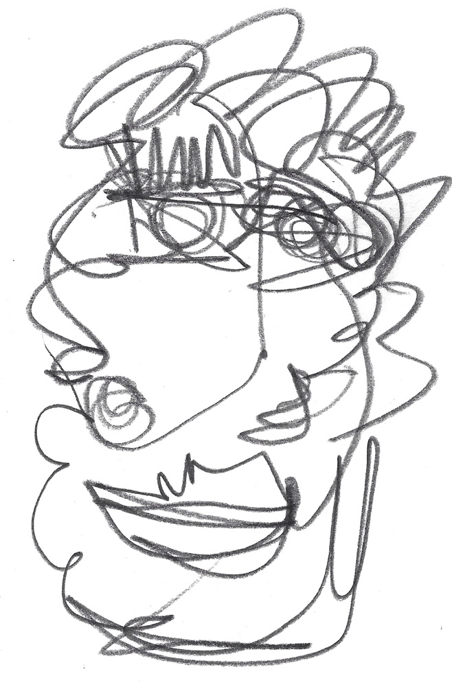 2024 | SELF PORTRAIT | GRAPHITE ON PAPER, 3 X 5 IN | Joshua Cornelis 