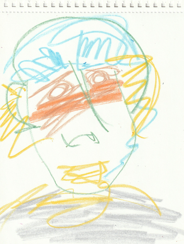 Self Portrait, 2020. Crayon on paper, 8.5 x 11 in. 