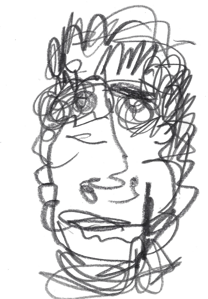 2024 | SELF PORTRAIT | GRAPHITE ON PAPER, 3 X 5 IN | Joshua Cornelis 