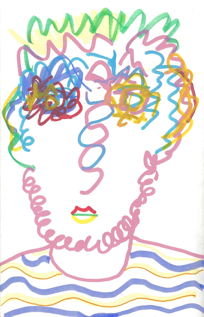 2025 | SELF PORTRAITS | MARKER ON PAPER, 8.5 x 5 IN | Joshua Cornelis