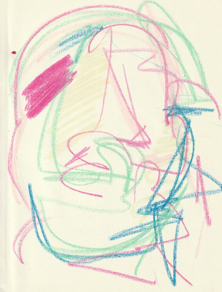 Self Portrait, 2018. Crayon on paper, 8.5 x 11 in. 