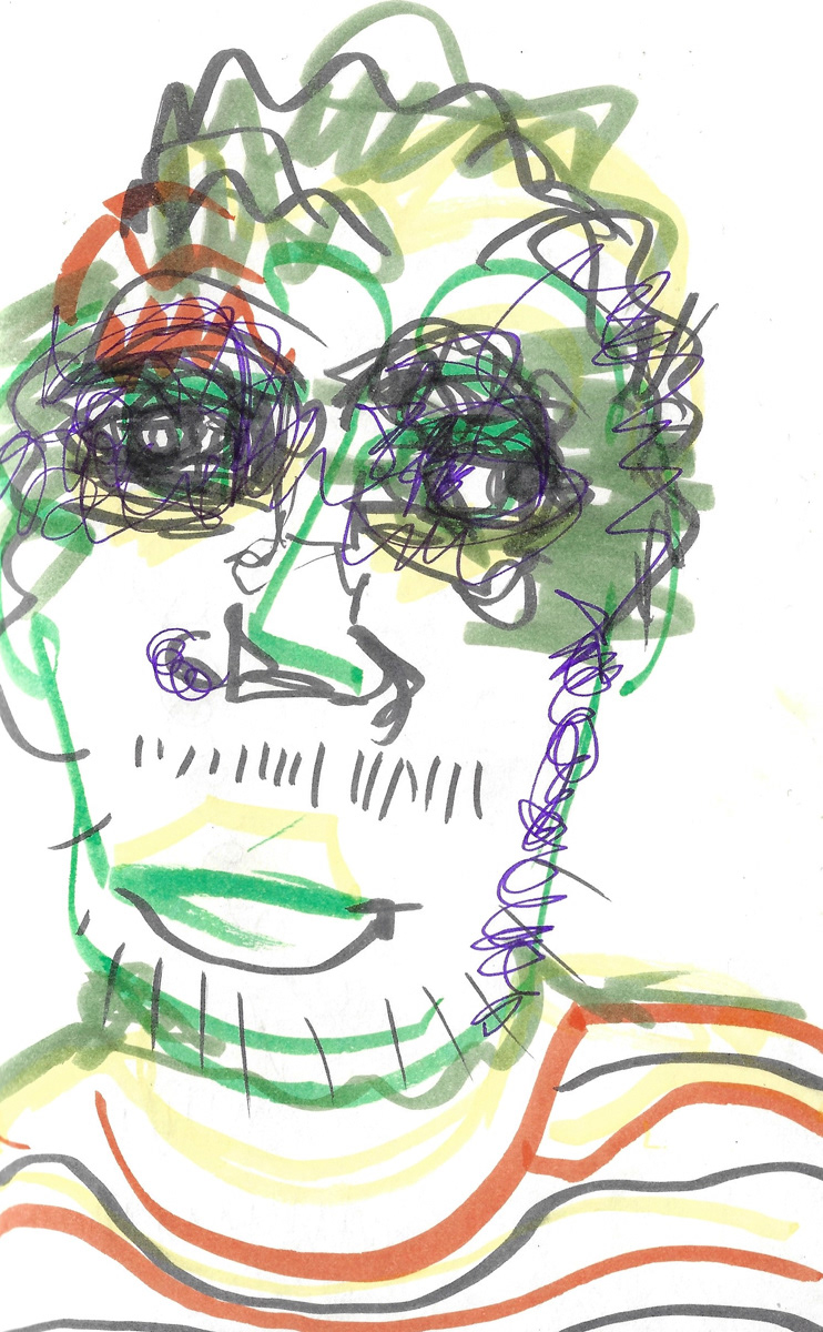 2025 | SELF PORTRAITS | MARKER ON PAPER, 8.5 x 5 IN | Joshua Cornelis