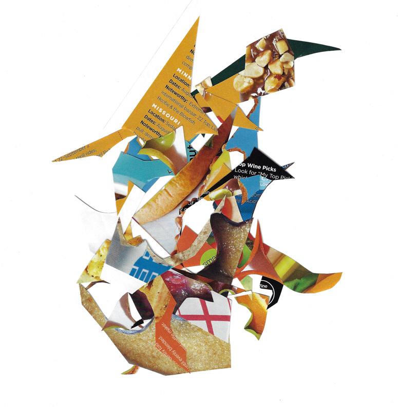 Scintilla Series II, 2020. Collage on Flatbed.