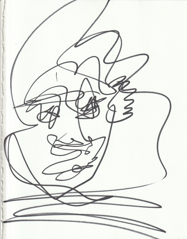 Self Portrait, 2019. Permanent maker on paper, 8.5 x 11 in. 