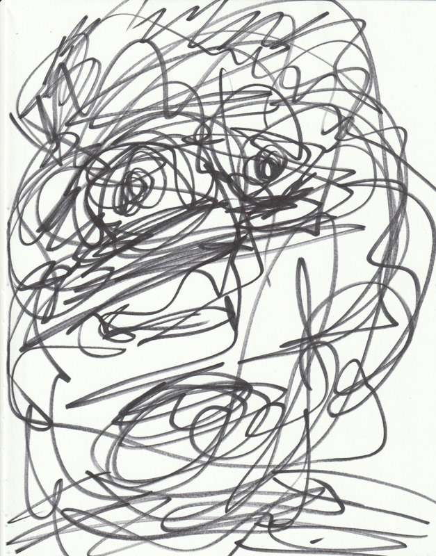 Self Portrait, 2019. Permanent maker on paper, 8.5 x 11 in. 