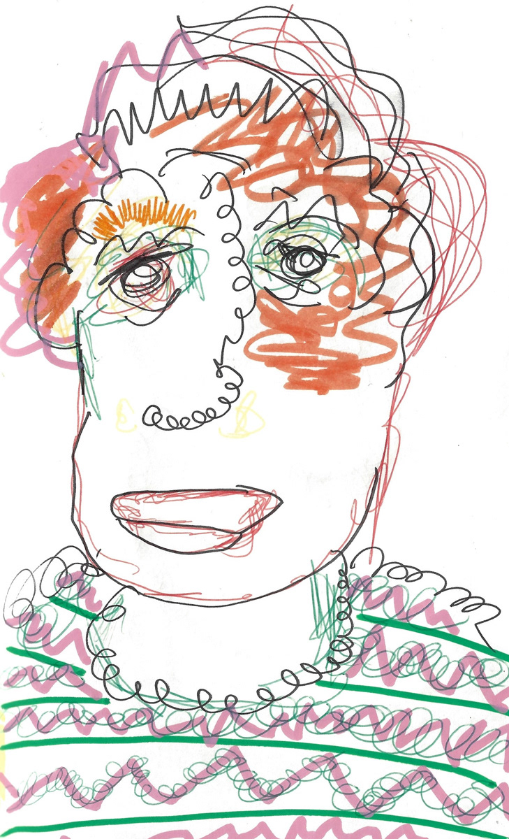 2025 | SELF PORTRAITS | MARKER ON PAPER, 8.5 x 5 IN | Joshua Cornelis