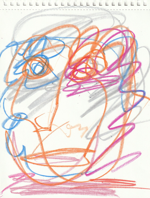 Self Portrait, 2020. Crayon on paper, 8.5 x 11 in. 