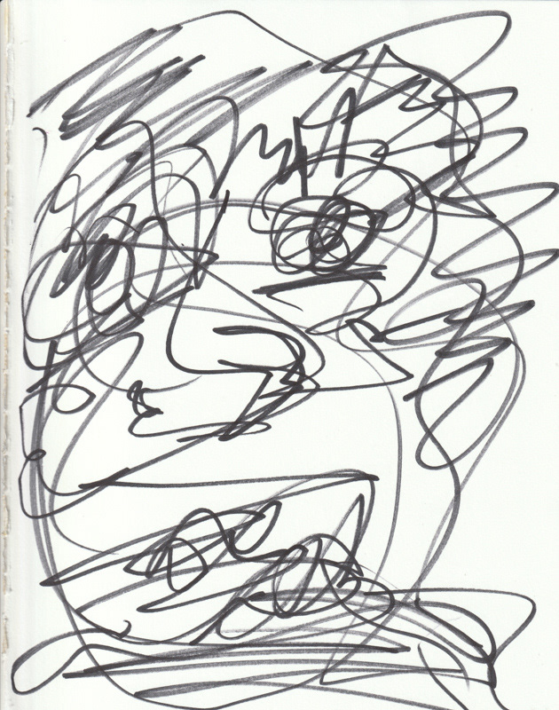 Self Portrait, 2019. Permanent maker on paper, 8.5 x 11 in. 