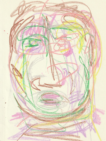 Self Portrait, 2018. Crayon on paper, 8.5 x 11 in. 