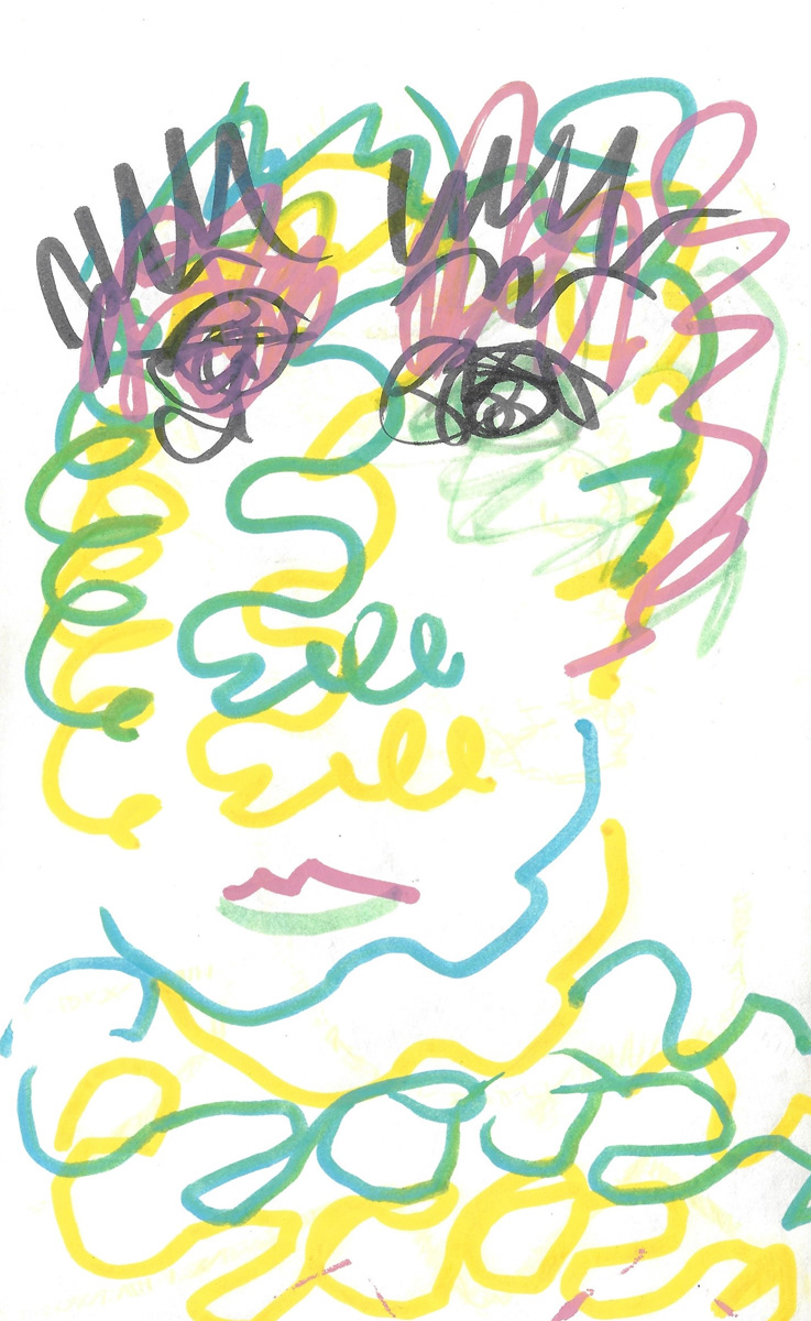 2025 | SELF PORTRAITS | MARKER ON PAPER, 8.5 x 5 IN | Joshua Cornelis