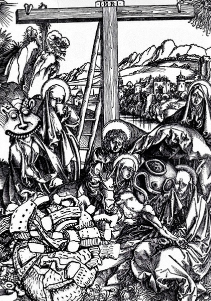 Dialogue with Dürer Series, 2012-14. Collage on Paper, 8 x 10 in. 