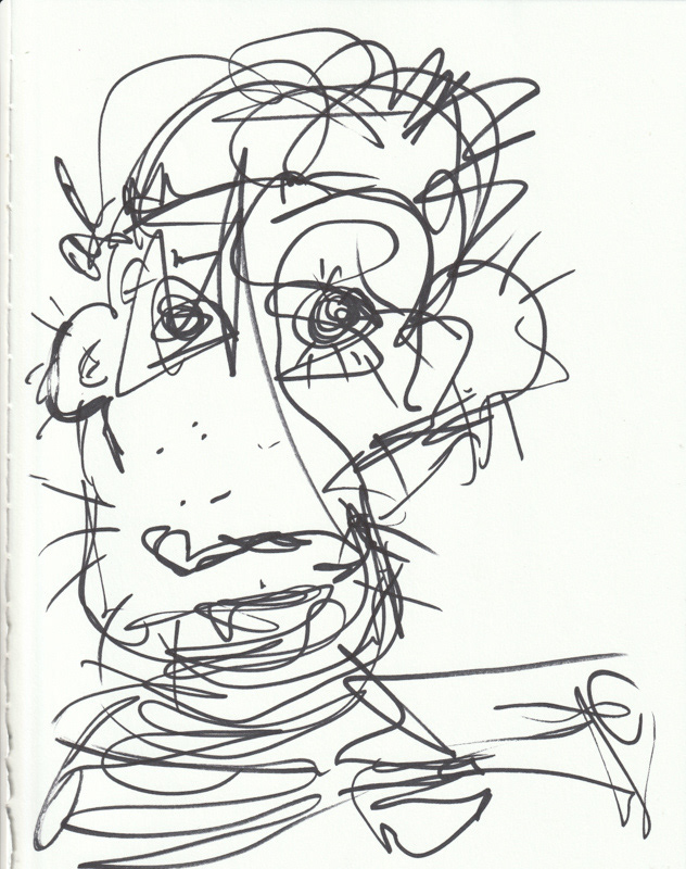 Self Portrait, 2019. Permanent maker on paper, 8.5 x 11 in. 