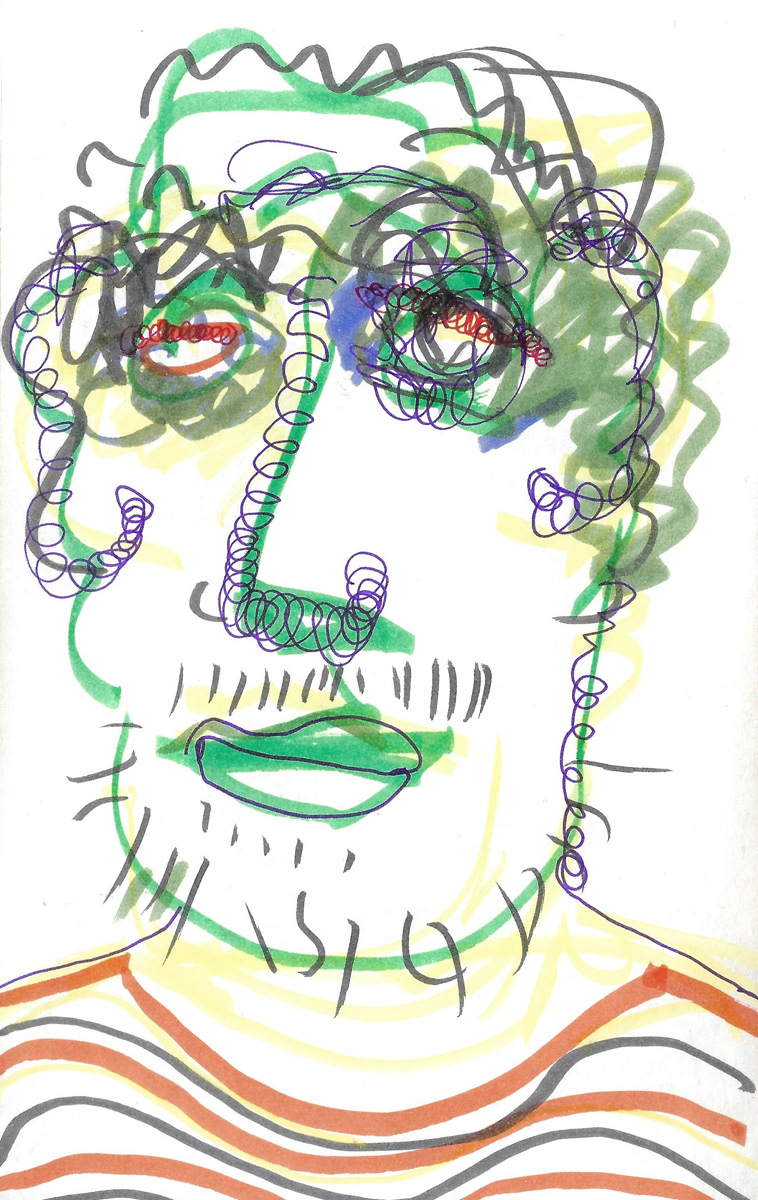 2025 | SELF PORTRAITS | MARKER ON PAPER, 8.5 x 5 IN | Joshua Cornelis