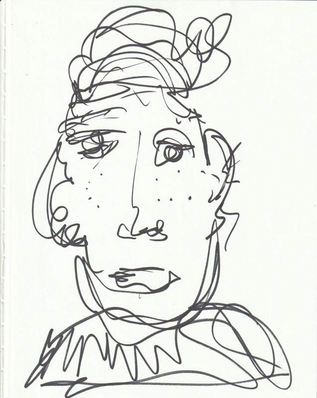 Self Portrait, 2019. Permanent maker on paper, 8.5 x 11 in. 