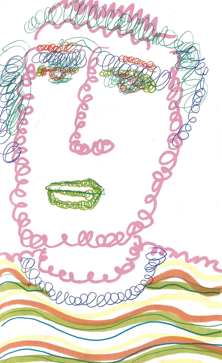 2025 | SELF PORTRAITS | MARKER ON PAPER, 8.5 x 5 IN | Joshua Cornelis