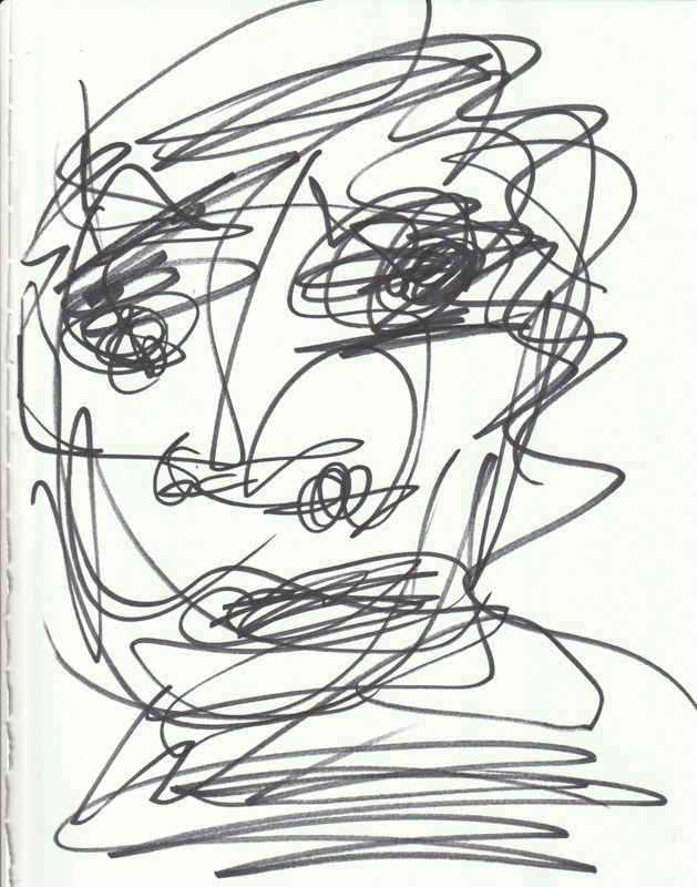 Self Portrait, 2019. Permanent maker on paper, 8.5 x 11 in. 