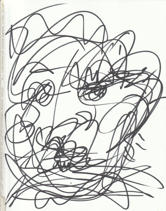 Self Portrait, 2019. Permanent maker on paper, 8.5 x 11 in. 