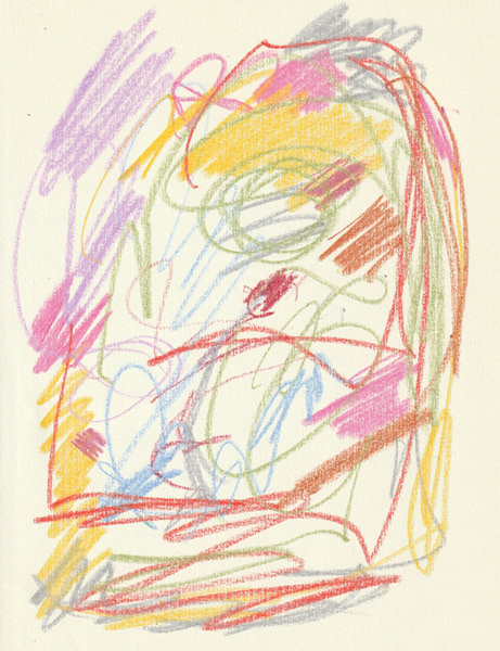 Self Portrait, 2018. Crayon on paper, 8.5 x 11 in. 