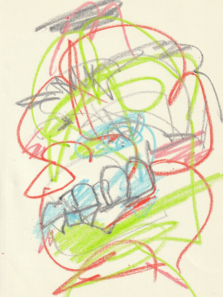 Self Portrait, 2018. Crayon on paper, 8.5 x 11 in. 