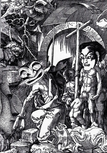 Dialogue with Dürer Series, 2012-14. Collage on Paper, 8 x 10 in. 