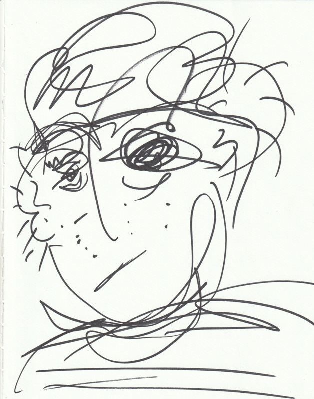 Self Portrait, 2019. Permanent maker on paper, 8.5 x 11 in. 