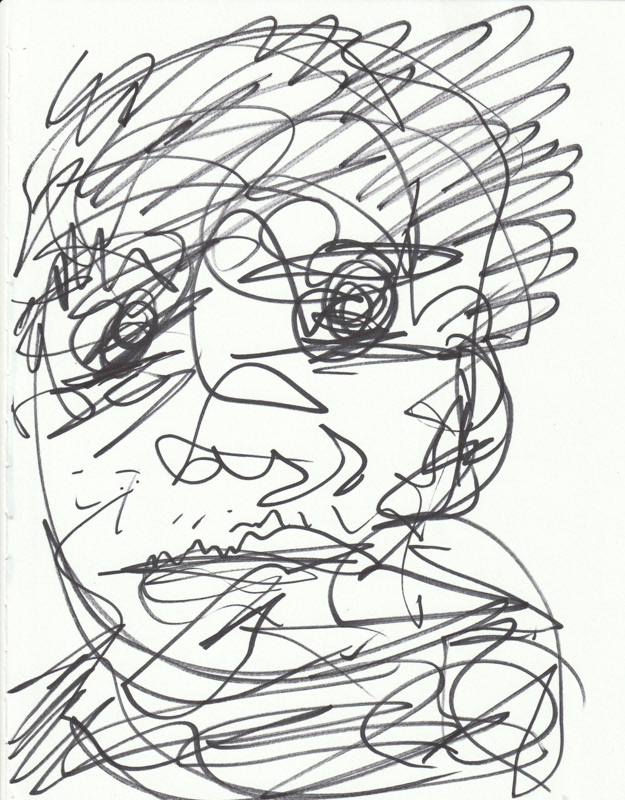 Self Portrait, 2019. Permanent maker on paper, 8.5 x 11 in. 