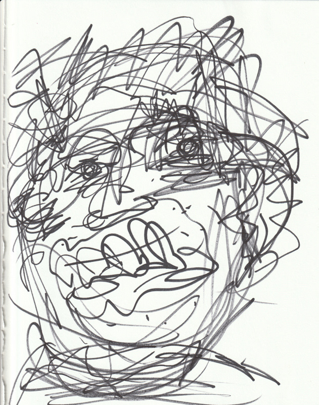 Self Portrait, 2019. Permanent maker on paper, 8.5 x 11 in. 