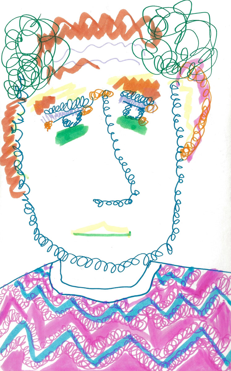 2025 | SELF PORTRAITS | MARKER ON PAPER, 8.5 x 5 IN | Joshua Cornelis