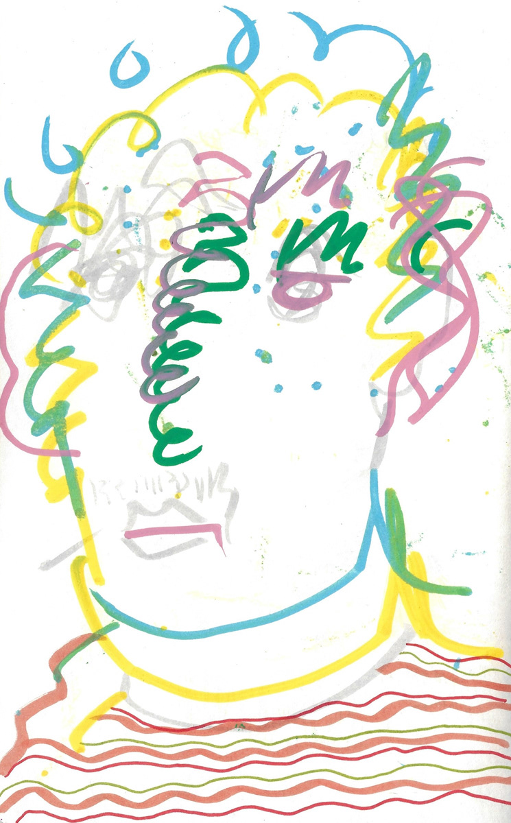 2025 | SELF PORTRAITS | MARKER ON PAPER, 8.5 x 5 IN | Joshua Cornelis